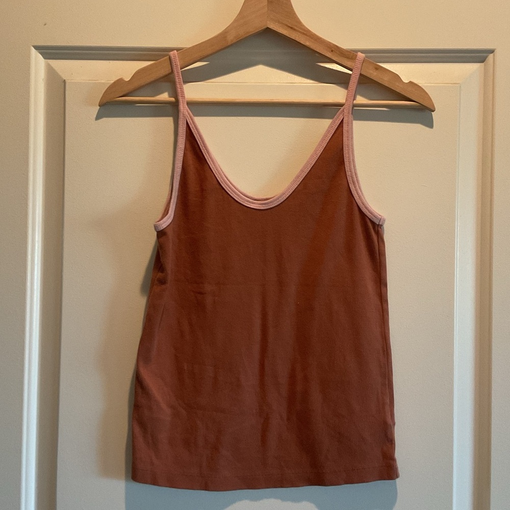 Universal Thread Terracotta Camisole with Pink Trim